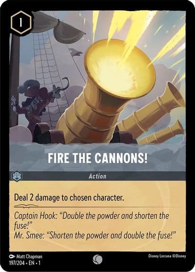 Fire the Cannons The First Chapter Lorcana card