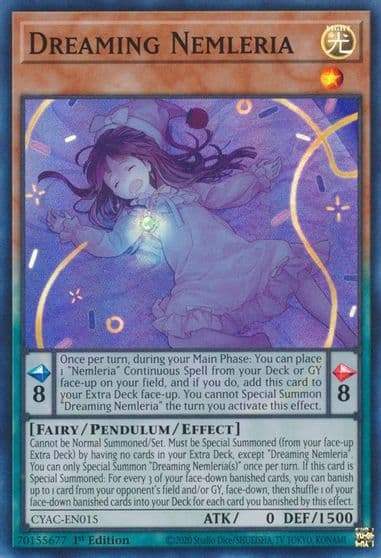 Dreaming Nemleria Cyberstorm Access Yu-Gi-Oh! card