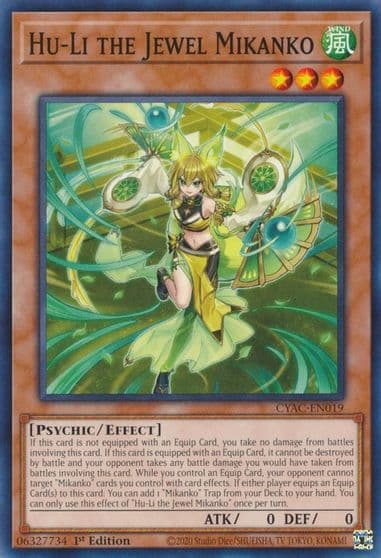 Hu Li the Jewel Mikanko Cyberstorm Access Yu-Gi-Oh! card