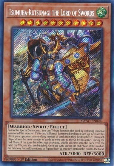 Tsumuha Kutsunagi the Lord of Swords Cyberstorm Access Yu-Gi-Oh! card