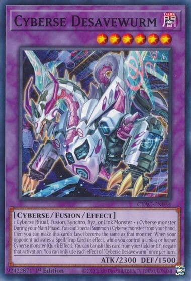 Cyberse Desavewurm Cyberstorm Access Yu-Gi-Oh! card