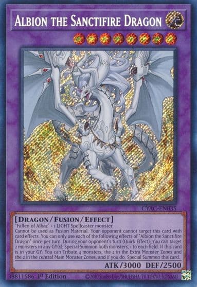 Albion the Sanctifire Dragon Cyberstorm Access Yu-Gi-Oh! card