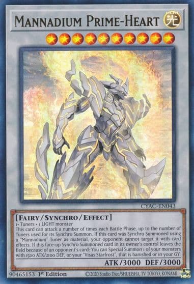Mannadium Prime Heart Cyberstorm Access Yu-Gi-Oh! card