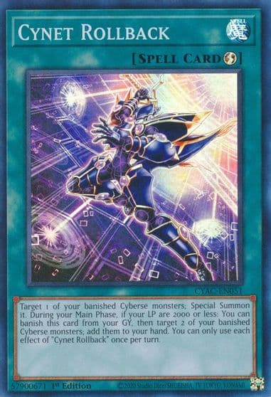 Cynet Rollback Cyberstorm Access Yu-Gi-Oh! card