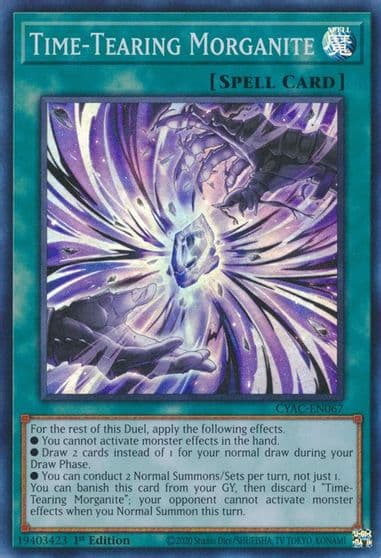 Time Tearing Morganite Cyberstorm Access Yu-Gi-Oh! card