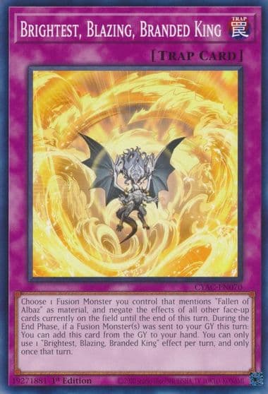 Brightest Blazing Branded King Cyberstorm Access Yu-Gi-Oh! card