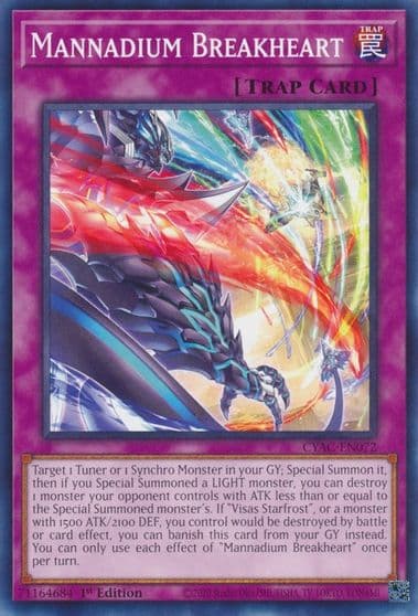 Mannadium Breakheart Cyberstorm Access Yu-Gi-Oh! card