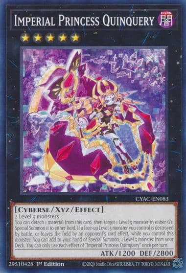 Imperial Princess Quinquery Cyberstorm Access Yu-Gi-Oh! card