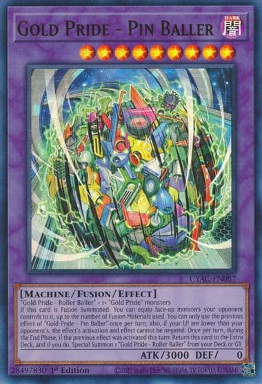 Gold Pride Pin Baller Cyberstorm Access Yu-Gi-Oh! card