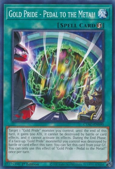 Gold Pride Pedal to the Metal Cyberstorm Access Yu-Gi-Oh! card