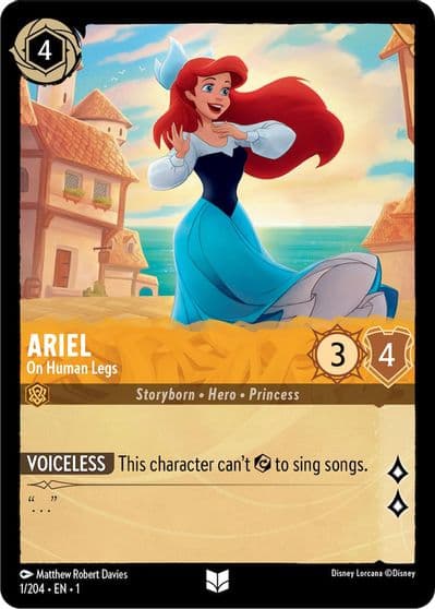Ariel On Human Legs The First Chapter Lorcana card