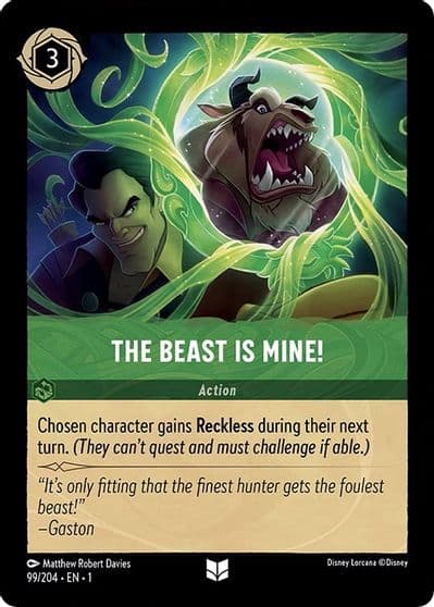 The Beast is Mine The First Chapter Lorcana card