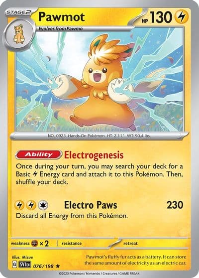 Pawmot 076 198 Deck Exclusives Pokemon card