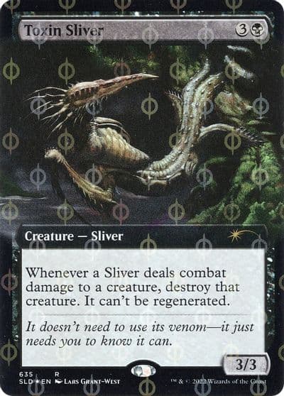 Toxin Sliver Extended Art Step and Compleat Foil Secret Lair Drop Series Magic card