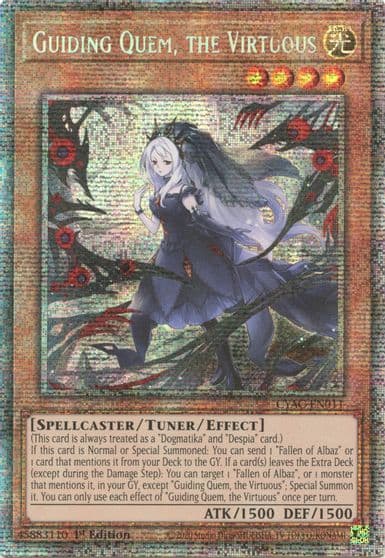 Guiding Quem the Virtuous Starlight Rare Cyberstorm Access Yu-Gi-Oh! card
