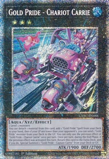 Gold Pride Chariot Carrie Starlight Rare Cyberstorm Access Yu-Gi-Oh! card