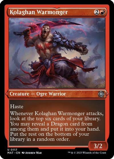 Kolaghan Warmonger Foil Etched March of the Machine: The Aftermath Magic card
