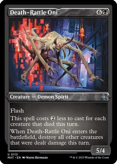 Death Rattle Oni Foil Etched March of the Machine: The Aftermath Magic card