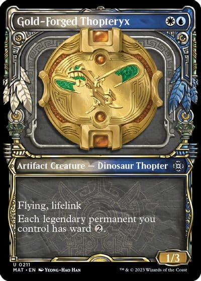 Gold Forged Thopteryx Halo Foil March of the Machine: The Aftermath Magic card