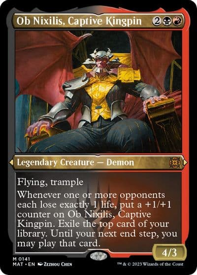 Ob Nixilis Captive Kingpin Foil Etched March of the Machine: The Aftermath Magic card
