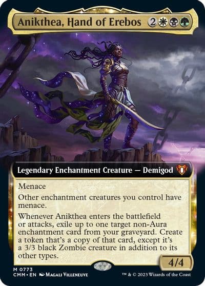 Anikthea Hand of Erebos Extended Art Commander Masters Magic card