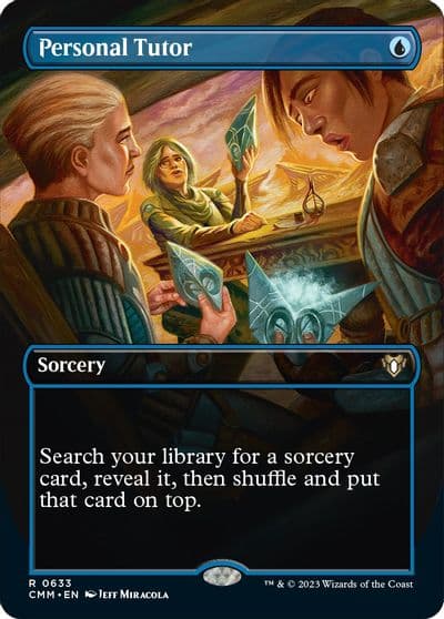 Personal Tutor Borderless Commander Masters Magic card