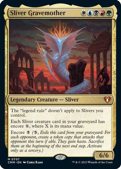 Sliver Gravemother Commander Masters Magic card