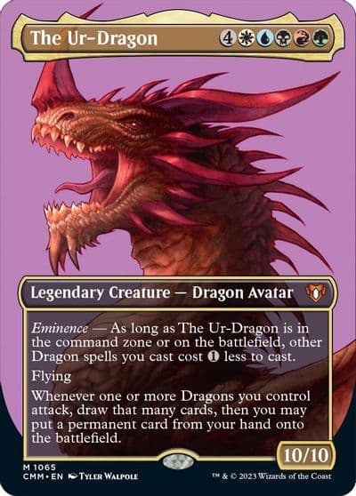 The Ur Dragon Textured Foil Commander Masters Magic card