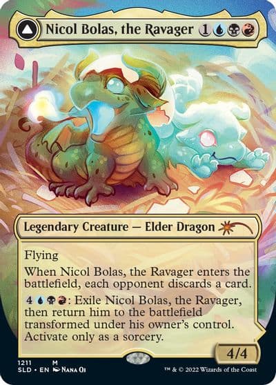 Nicol Bolas the Ravager Display Commander Thick Stock Secret Lair Drop Series Magic card
