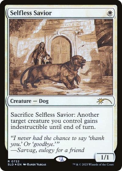 Selfless Savior Sketch Showcase Secret Lair Drop Series Magic card