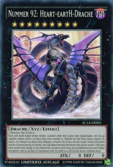 Number 92 Heart eartH Dragon German Nummer 92 Heart eartH Drache Advent Calendar 2014 (Adventskalender ZEXAL-Edition) Yu-Gi-Oh! card