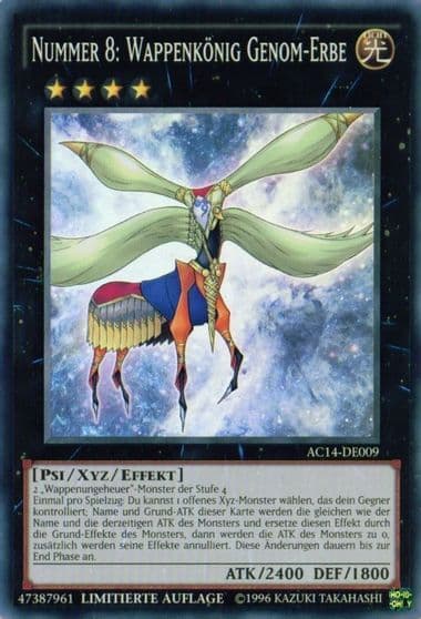 Number 8 Heraldic King Genom Heritage German Nummer 8 Wappenkonig Genom Erbe Advent Calendar 2014 (Adventskalender ZEXAL-Edition) Yu-Gi-Oh! card