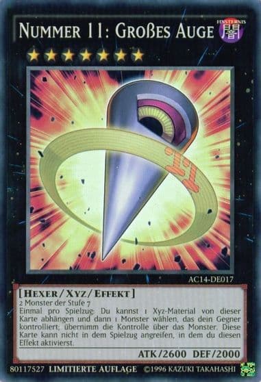 Number 11 Big Eye German Nummer 11 Groes Auge Advent Calendar 2014 (Adventskalender ZEXAL-Edition) Yu-Gi-Oh! card