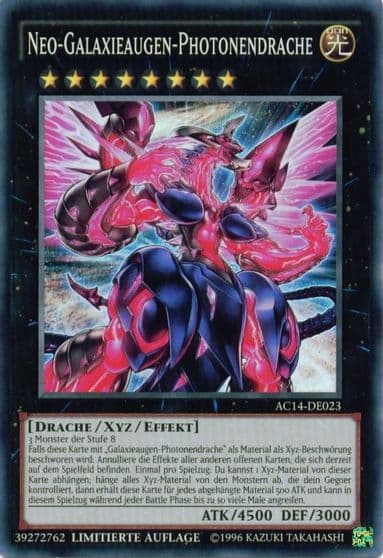 Neo Galaxy Eyes Photon Dragon German Neo Galaxieaugen Photonendrache Advent Calendar 2014 (Adventskalender ZEXAL-Edition) Yu-Gi-Oh! card