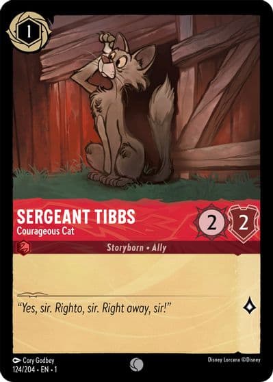 Sergeant Tibbs Courageous Cat The First Chapter Lorcana card