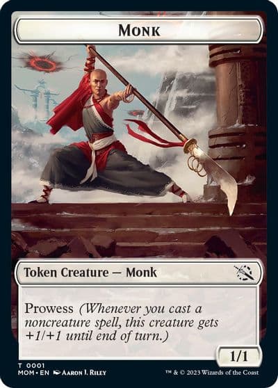 Monk Spirit 0013 Double Sided Token March of the Machine Magic card