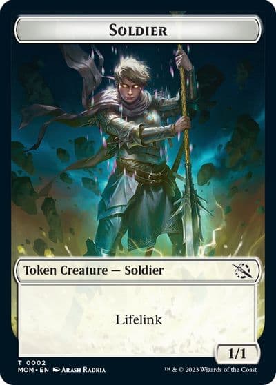 Soldier Kraken Double Sided Token March of the Machine Magic card