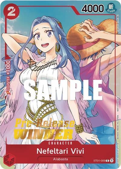 Nefeltari Vivi OP 03 Pre Release Tournament Winner One Piece Promotion Cards One Piece card