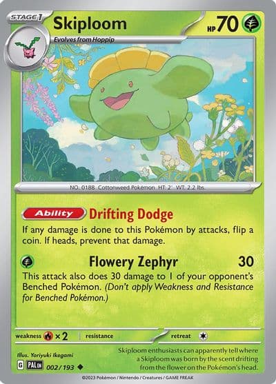 Skiploom SV02: Paldea Evolved Pokemon card
