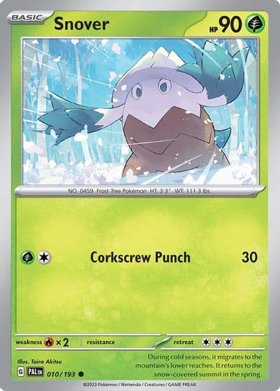 Snover SV02: Paldea Evolved Pokemon card