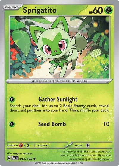Sprigatito SV02: Paldea Evolved Pokemon card