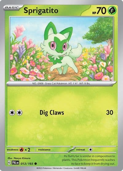 Sprigatito SV02: Paldea Evolved Pokemon card