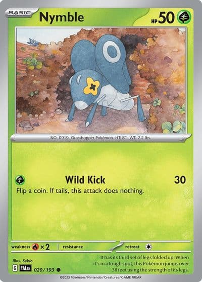 Nymble SV02: Paldea Evolved Pokemon card