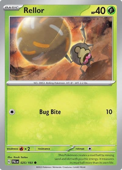 Rellor SV02: Paldea Evolved Pokemon card