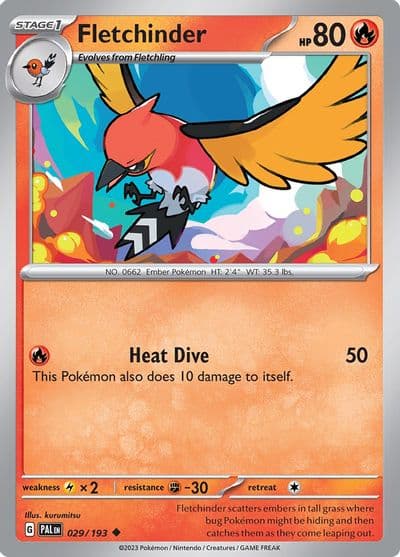 Fletchinder SV02: Paldea Evolved Pokemon card