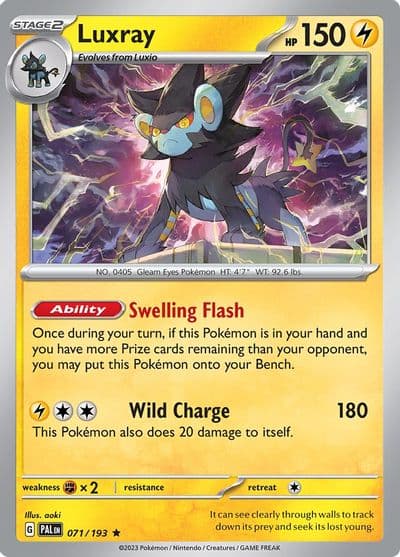 Luxray SV02: Paldea Evolved Pokemon card