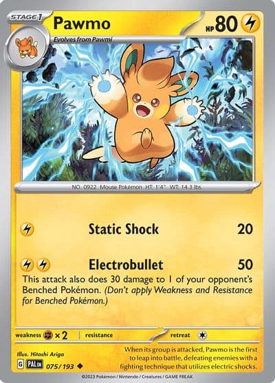 Pawmo SV02: Paldea Evolved Pokemon card