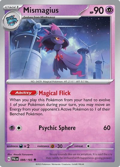 Mismagius SV02: Paldea Evolved Pokemon card
