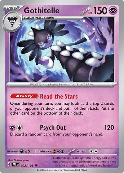 Gothitelle SV02: Paldea Evolved Pokemon card
