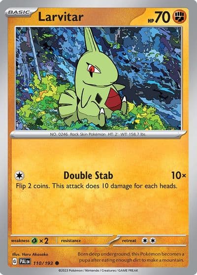 Larvitar SV02: Paldea Evolved Pokemon card